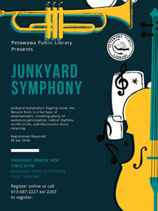 Junkyard Symphony's Recycle Rock at the Petawawa Library.