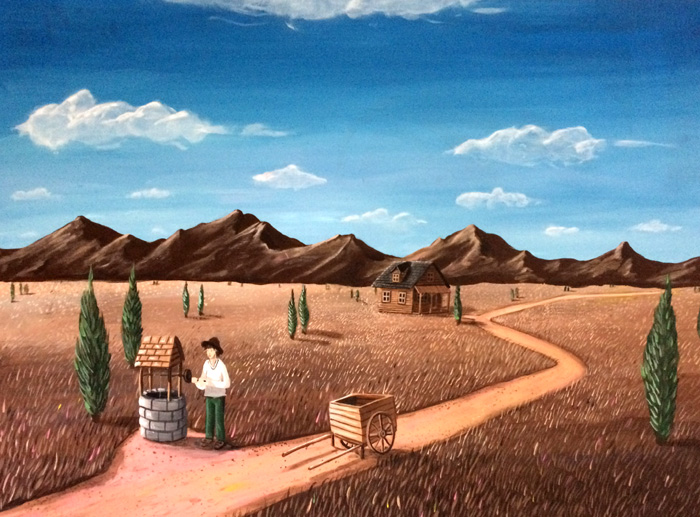 'Mexican Countryside' by Jonny Olsen, acrylic on canvas